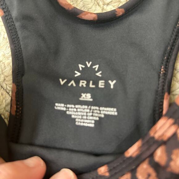 VARLEY Berkeley Animal Print Sports Bra Size XS Activewear Workout - Picture 2 of 7